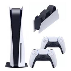 Игровая приставка Sony PlayStation 5 + 2-й геймпад + зарядная станция (CFI-1200) PlayStation 5 + 2-й геймпад + зарядная станция (CFI-1200)
