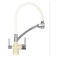 Смеситель для кухни Wisent с гибким изливом, с фильтром для питьевой воды, белый (W4855-18-3) с гибким изливом, с фильтром для питьевой воды, белый (W4855-18-3)