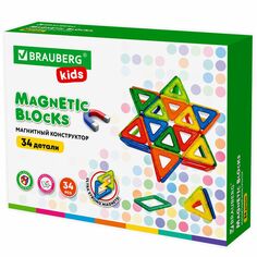 Магнитный конструктор Brauberg Big Magnetic Blocks, 34 детали (663845) Big Magnetic Blocks, 34 детали (663845)