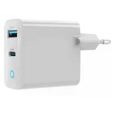 Сетевое зарядное устройство Devia Extreme Speed GaN PD&QC Quick Charger USB Type-C + USB 65W White (120EA3380001) Extreme Speed GaN PD&QC Quick Charger USB Type-C + USB 65W White (120EA3380001)
