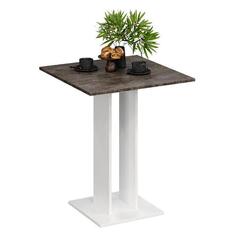 Обеденный стол Трия "Анкона", 77х65х65 см, белый/ателье темный (212737) "Анкона", 77х65х65 см, белый/ателье темный (212737)