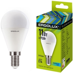 Светодиодная лампа Ergolux LED-G45-11W-E14-4K LED-G45-11W-E14-4K