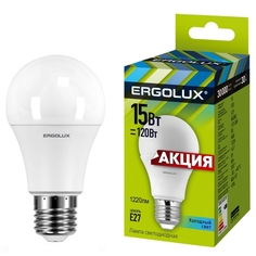 Светодиодная лампа Ergolux LED-A60-15W-E27-4K LED-A60-15W-E27-4K