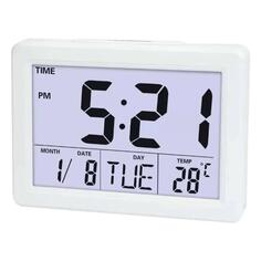Часы настольные Perfeo Phyllis, время, температура, дата, белые (PF-F2619) Phyllis, время, температура, дата, белые (PF-F2619)