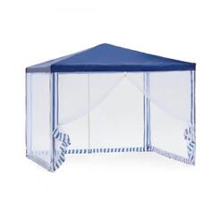 Тент садовый Green Glade с москитной сеткой, 3х3х2,5 м, синий/белый (1033) с москитной сеткой, 3х3х2,5 м, синий/белый (1033)