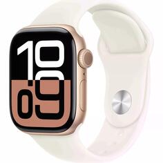 Смарт-часы Apple Watch Series 10 46mm GPS Rose Gold Aluminum Case with Light Blush Sport Band, размер S/M Watch Series 10 46mm GPS Rose Gold Aluminum Case with Light Blush Sport Band, размер S/M