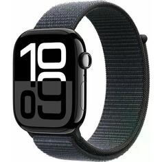 Смарт-часы Apple Watch Series 10 GPS 42mm Jet Black Aluminium Case with Ink Sport Loop, размер Regular Watch Series 10 GPS 42mm Jet Black Aluminium Case with Ink Sport Loop, размер Regular