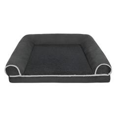 Лежанка для животных Zoowell с бортиками, 40х30х9 см, серая, размер S (ZWhome24) с бортиками, 40х30х9 см, серая, размер S (ZWhome24)