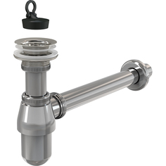 Сифон AlcaPlast для умывальника DN32, с донным клапаном 5/4", металл (A437) для умывальника DN32, с донным клапаном 5/4", металл (A437)