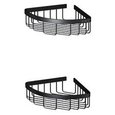 Корзина для душа Am.Pm Sense L, угловая, двухъярусная, черная (A7452222) Sense L, угловая, двухъярусная, черная (A7452222)