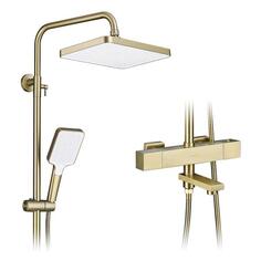 Душевая система Splenka S224, с термостатом, золотистая S224, с термостатом, золотистая