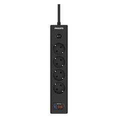 Сетевой фильтр Philips 4 розетки, USB, PD/QC3.0 5/9/12 В, 20 Вт, 2 м, черный (702473) 4 розетки, USB, PD/QC3.0 5/9/12 В, 20 Вт, 2 м, черный (702473)