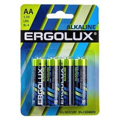 Батарейки Ergolux Alkaline LR6 (АА), 1,5В, 4 шт (BL4) Alkaline LR6 (АА), 1,5В, 4 шт (BL4)