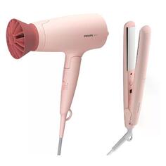 Набор для укладки волос Philips фен + выпрямитель, розовый (BHP398/00) фен + выпрямитель, розовый (BHP398/00)