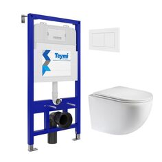 Комплект унитаза с инсталляцией Teymi T70011+T70020WM+T40110 T70011+T70020WM+T40110