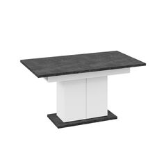 Обеденный стол Трия "Тайлер", 77х85х150 см, белый/ателье темный (250629) "Тайлер", 77х85х150 см, белый/ателье темный (250629)