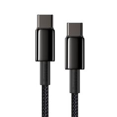 Кабель Baseus Tungsten Gold Fast Charging Data Cable Type-C/Type-C 1m Black (CATWJ-01) Tungsten Gold Fast Charging Data Cable Type-C/Type-C 1m Black (CATWJ-01)
