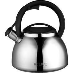 Чайник Relice со свистком, 3 л Silver/Black (RL-2502) со свистком, 3 л Silver/Black (RL-2502)