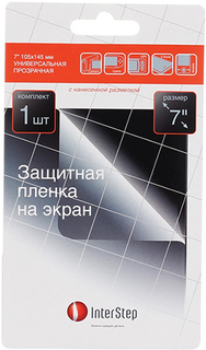 Защитная пленка InterStep универсальная для смартфонов 7" (IS-SF-TRAN7X1TR-000B201) универсальная для смартфонов 7" (IS-SF-TRAN7X1TR-000B201)
