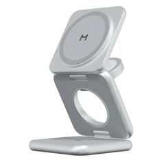 Беспроводное зарядное устройство Magssory Fold 3 в 1, для Samsung, с магнитами Silver (WCH043) Fold 3 в 1, для Samsung, с магнитами Silver (WCH043)