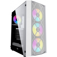 Корпус Powercase Rhombus X4 Tempered Glass Mesh (CMRMW-L4) White