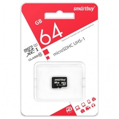 Карта памяти SmartBuy micro SDXC 64Gb Class 10 UHS-I