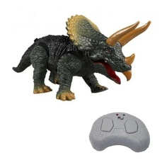 Динозавр TRICERATOPS на РУ (свет,звук) в коробке светятся глаза,кивает головой,ходит,рычит 9988B Carnival Trading