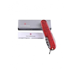 Нож Victorinox Spartan, 91 мм, 12 функций, прозрачный красный