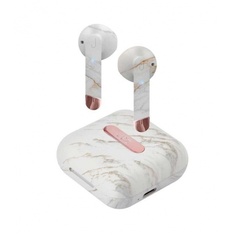 Наушники SBS Jaz Tws Hoox, Bluetooth 5.0, с зарядным кейсом 400мАч, белый мрамор (TEJZEARHOOXBTMAR)