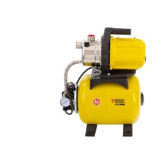Насосная станция PS800X, 800 Вт, 3200 л/ч, ресивер 24 л, напор 38 м, нержавейка// Denzel