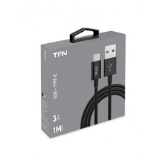 Кабель TFN Type-C 1.0m TPE black (CUSBCUSB1MTPBK)