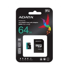 Карта памяти A-Data Micro SDXC 64GB (AUSDX64GUI3V30SA2-RA1)
