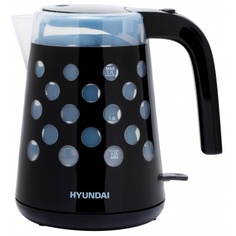 Чайник электрический Hyundai HYK-G2012 1.7л. 2200Вт черный/прозрачный (корпус: пластик)