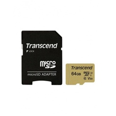 Карта памяти Transcend 64GB UHS-I U3 microSD with Adapter MLC