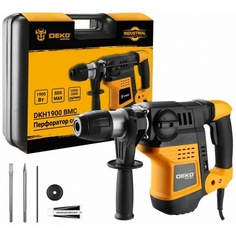 Перфоратор сетевой DEKO DKH1900, 1900 Вт, с патроном SDS-max, 9 Дж, в кейсе ДЕКО