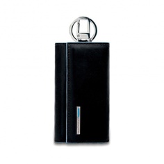 Ключница Piquadro Blue Square, черная, 6х12х2 см PC1397B2/N