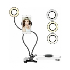 Кольцевая светодиодная лампа Fancier LED-3DV c гибким держателем
