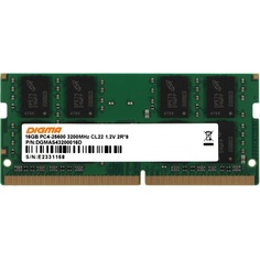 Оперативная память DDR4 Digma 16Gb 3200MHz SO-DIMM (DGMAS43200016D)