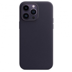 Чехол защитный Red Line для iPhone 14 Pro, для MagSafe, кожаный, темно-синий