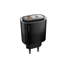 Сетевое зарядное устройство PERO TC11 USB-A QC3.0 + USB-C PD, 45W черный ПЕРО