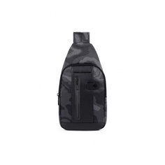 Рюкзак слинг Piquadro Brief2, черный камуфляж нейлон CA4536BR2/CAMOREFN