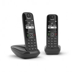 Радиотелефон Gigaset AS690 Duo Rus черный (L36852-H2816-S301)