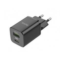 Сетевое зарядное устройство Hoco N13, 2USB, 3A, PD30W+QC3.0, черный (47396)