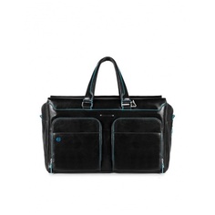 Сумка дорожная Piquadro Blue Square, черный натур.кожа BV4342B2/N
