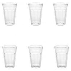 Набор стаканов французских PICARDIE прозрачные 6шт 360мл высокие DURALEX 1029AB06D0111