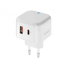 Сетевое зарядное устройство PERO TC10 USB-C 20W + USB-A Fast Charge белый ПЕРО
