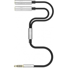 Аудио разветвитель PERO AD07 PREMIUM AUX SPLITTER серебристый ПЕРО