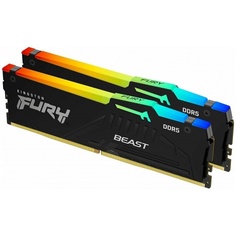 Память оперативная Kingston 16GB DDR5 5600 DIMM FURY Beast RGB XMP (KF556C40BBAK2-16)
