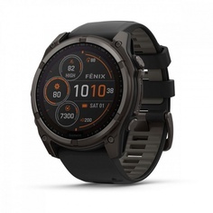 Умные часы Garmin Fenix 8 AMOLED Sapphire угольно-черный DLC, черный 51мм