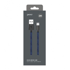 Кабель PERO DC-04 micro-USB 2А 2м Blue-black ПЕРО
